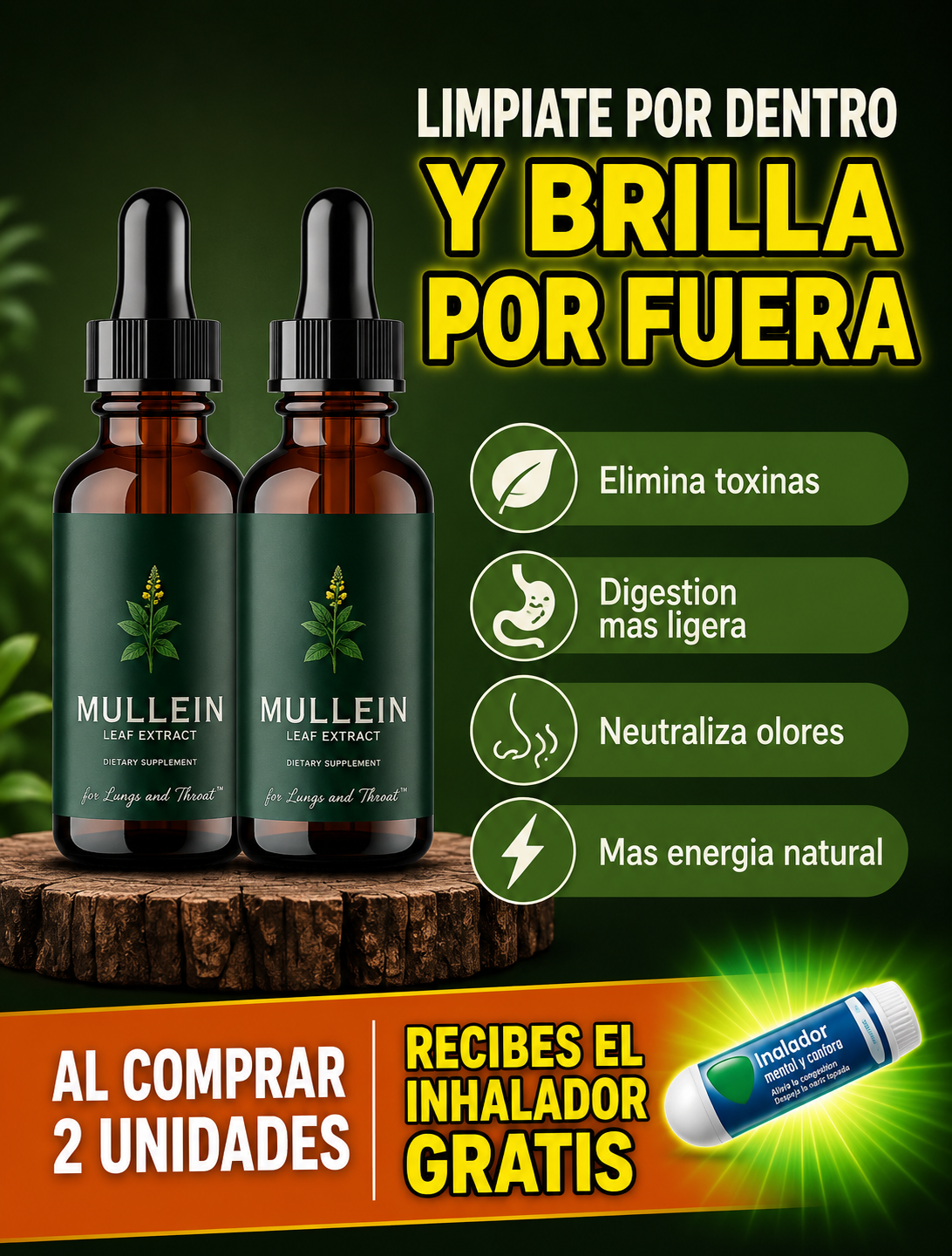 ClearLungs | Detox Pulmonar para Eliminar Toxinas, Flema y Alquitrán